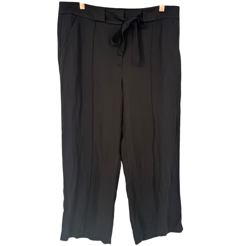 NWT LOFT Women's Linen Blend Wide Leg Cropped Pants Size 8 Minimalist Beach Biho